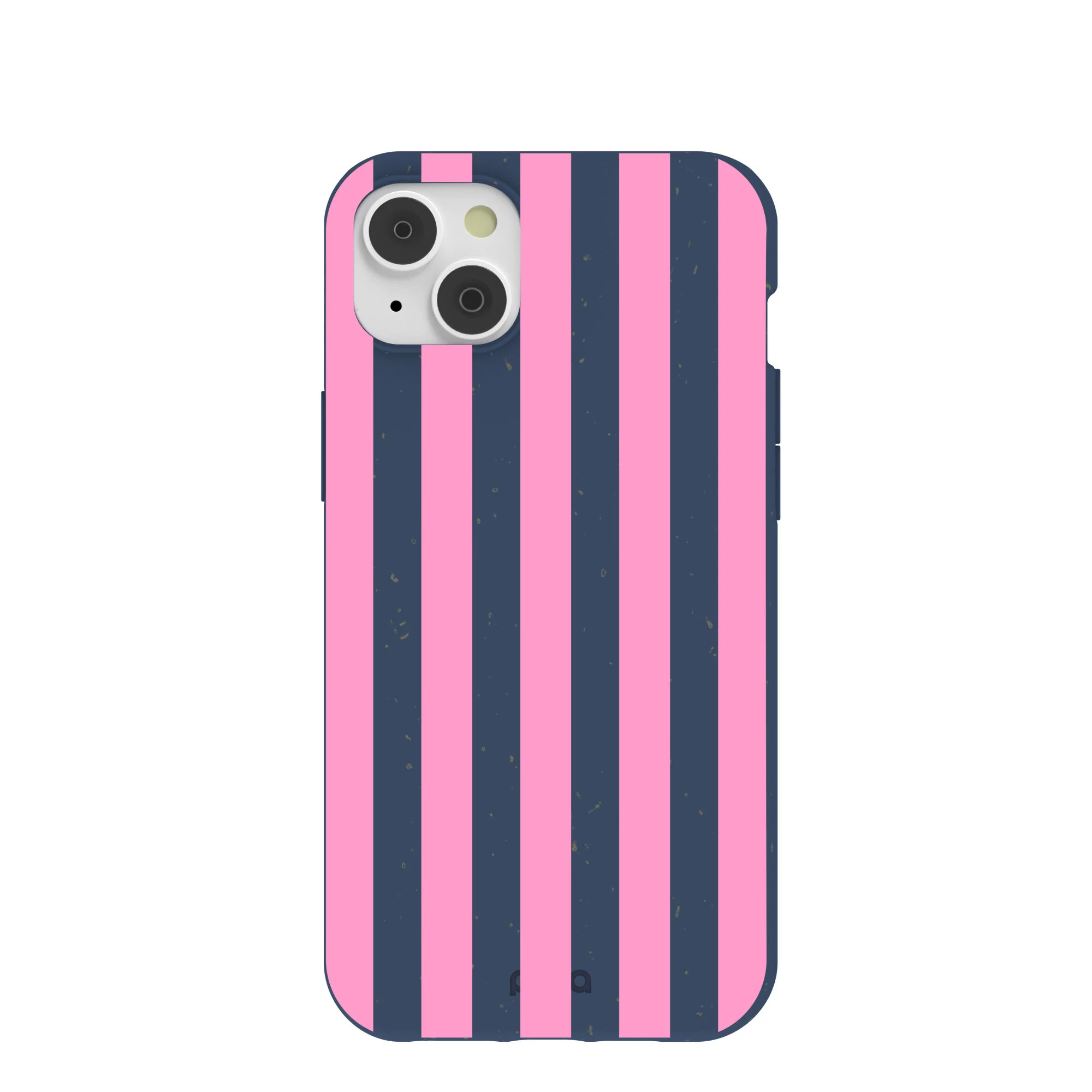 Navy Blue Pink Dream Stripes iPhone 14 Plus Case