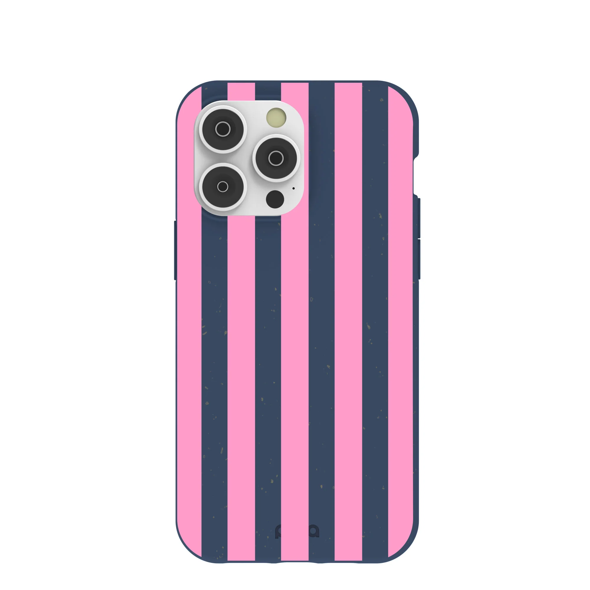 Navy Blue Pink Dream Stripes iPhone 14 Pro Max Case