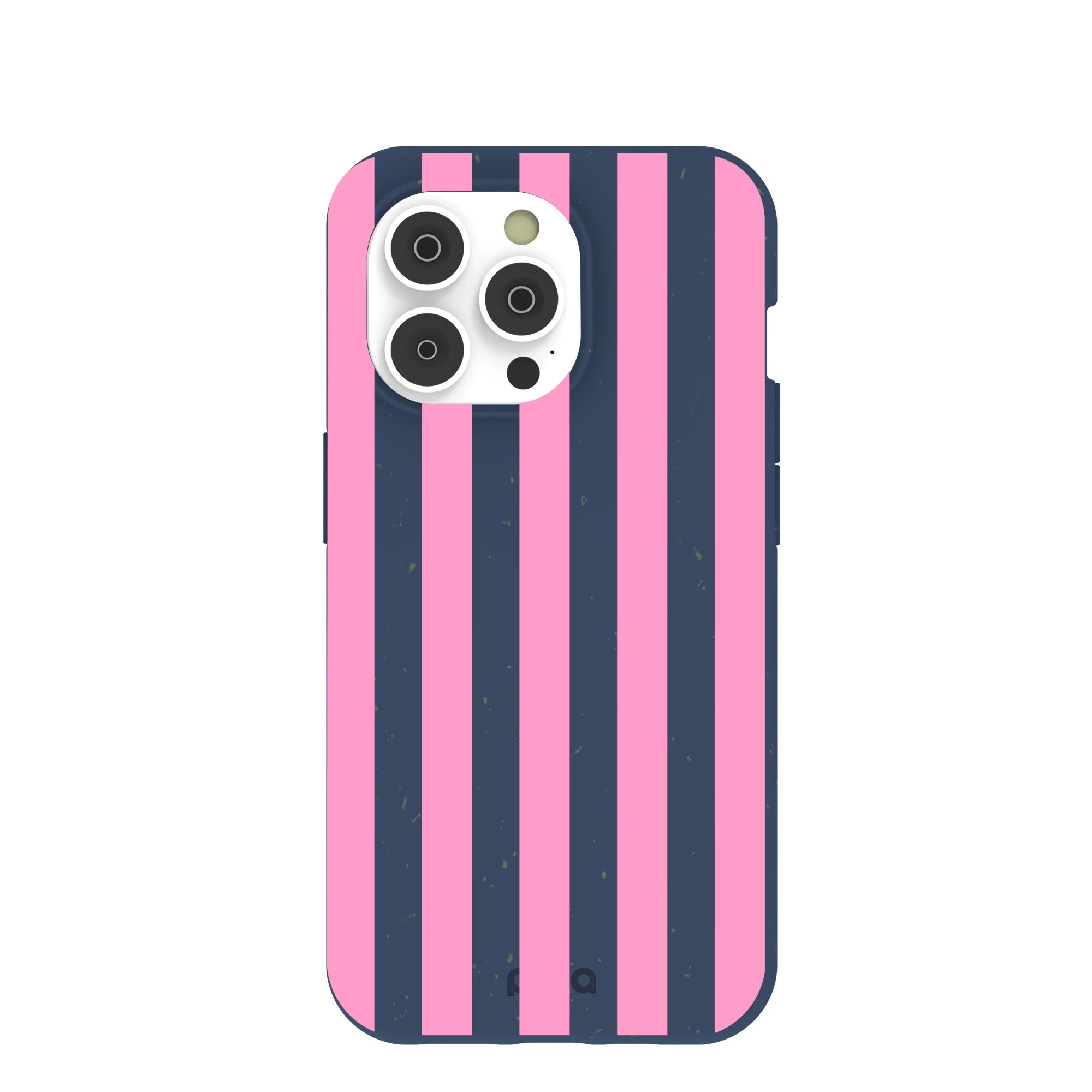 Navy Blue Pink Dream Stripes iPhone 14 Pro Case
