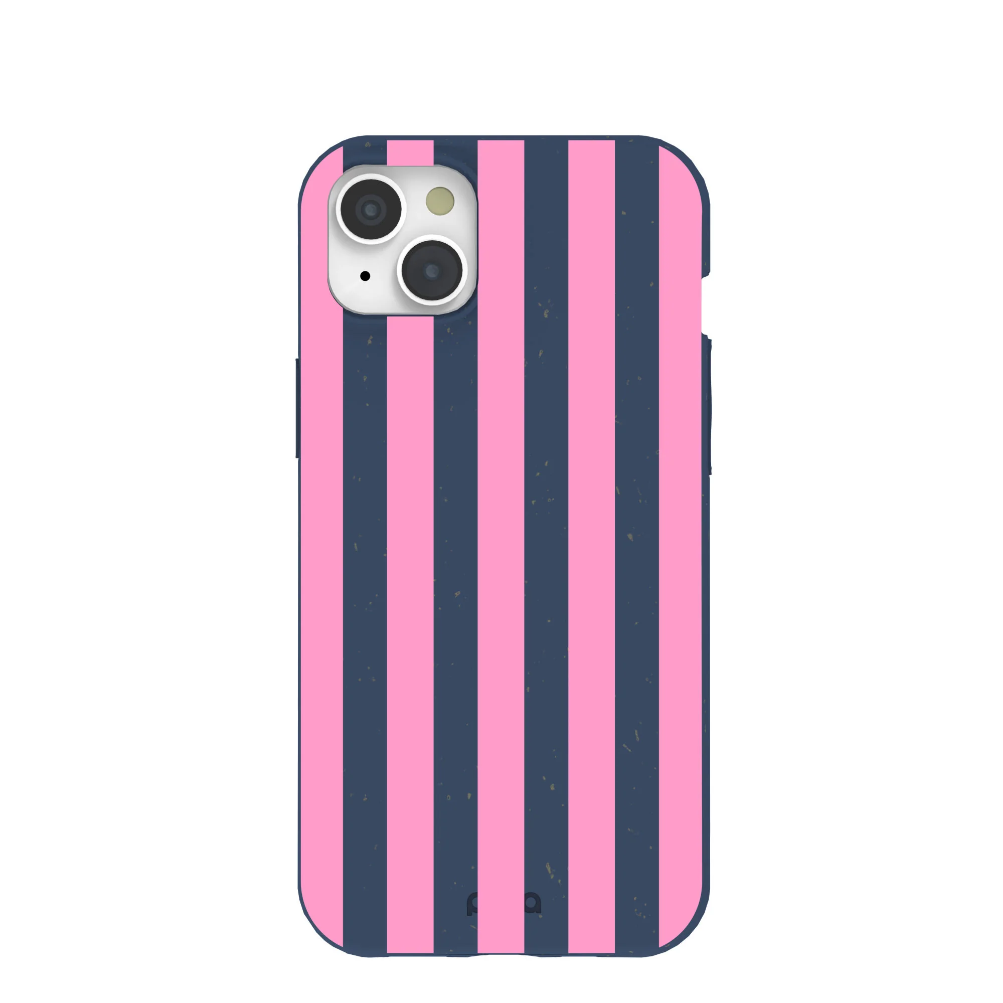 Navy Blue Pink Dream Stripes iPhone 15 Plus Case