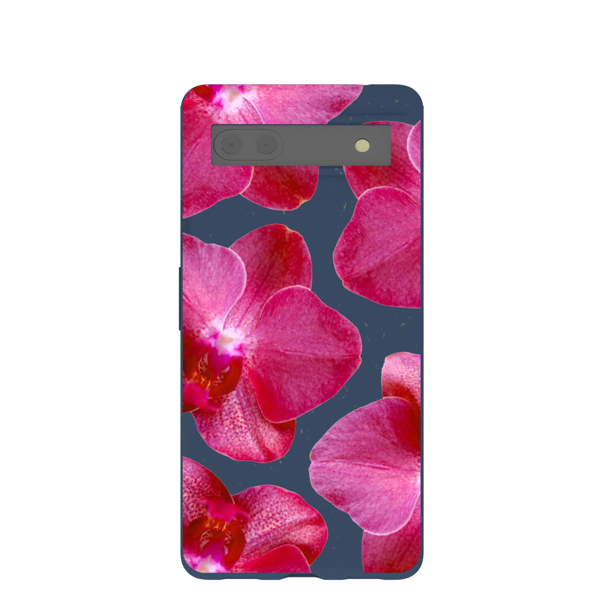 Navy Blue Pink Orchids Google Pixel 6a Case