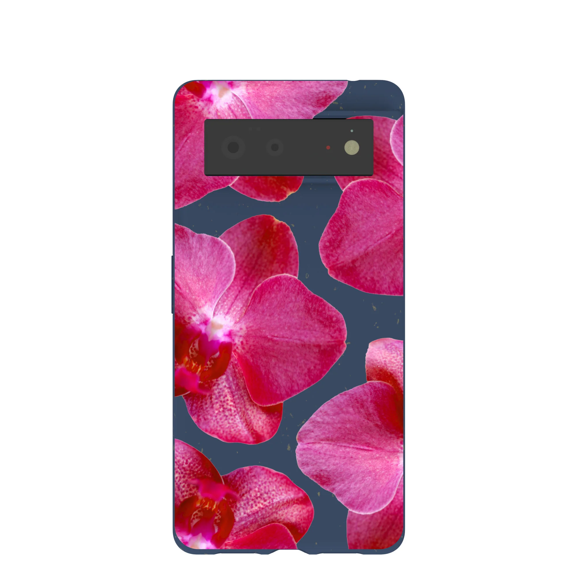 Navy Blue Pink Orchids Google Pixel 6 Case