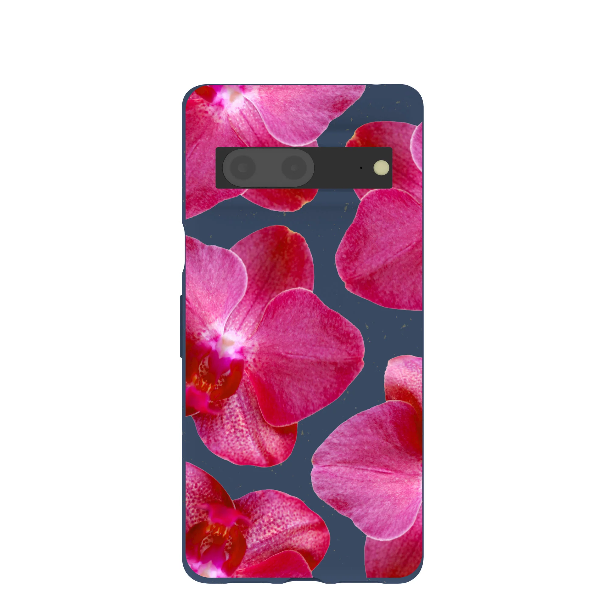 Navy Blue Pink Orchids Google Pixel 7 Case