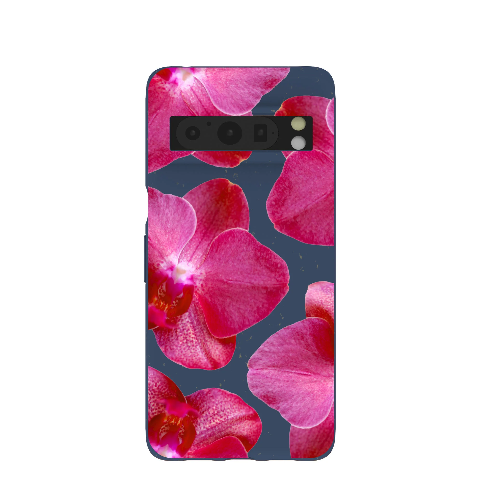 Navy Blue Pink Orchids Google Pixel 8 Pro Case