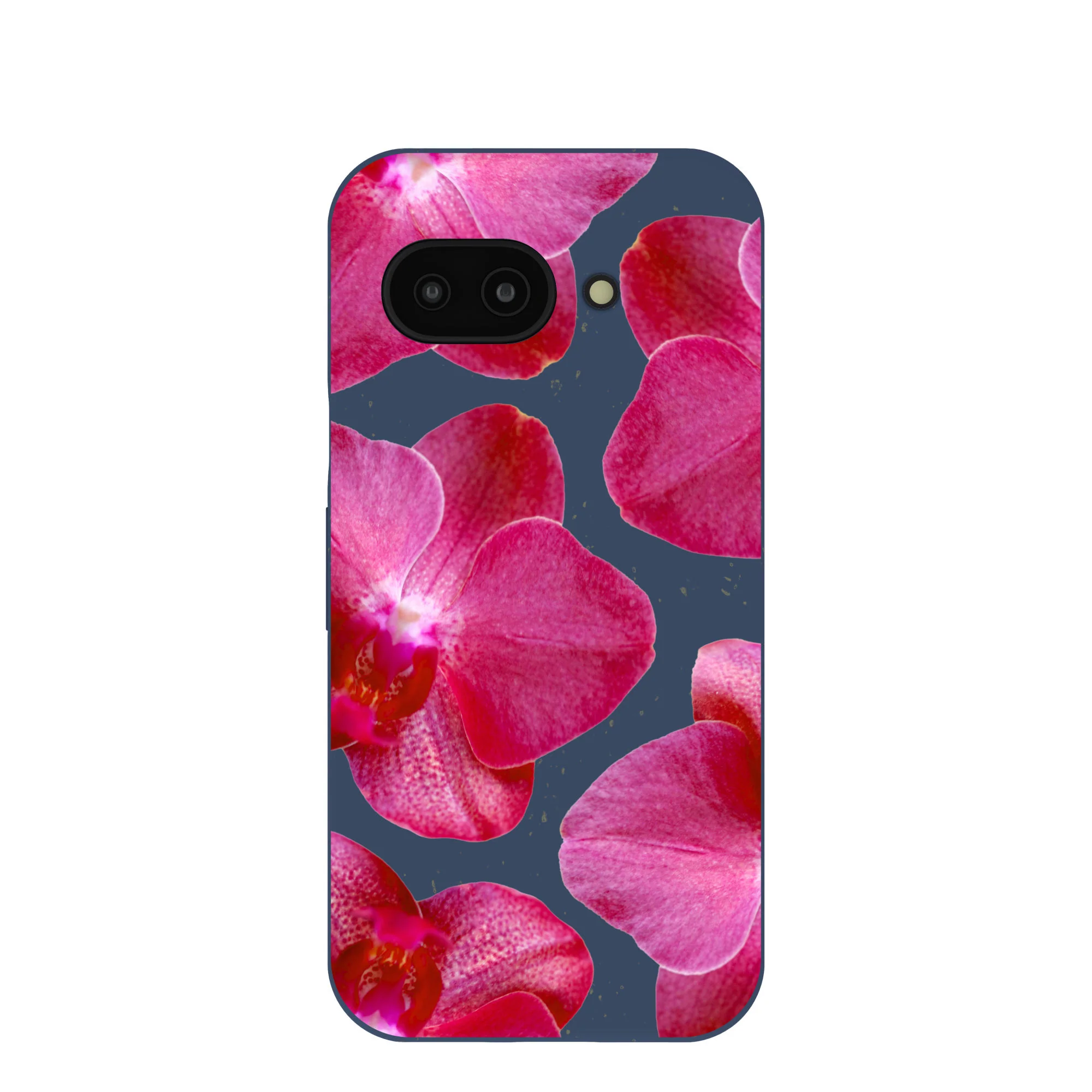 Navy Blue Pink Orchids Google Pixel 9a Case