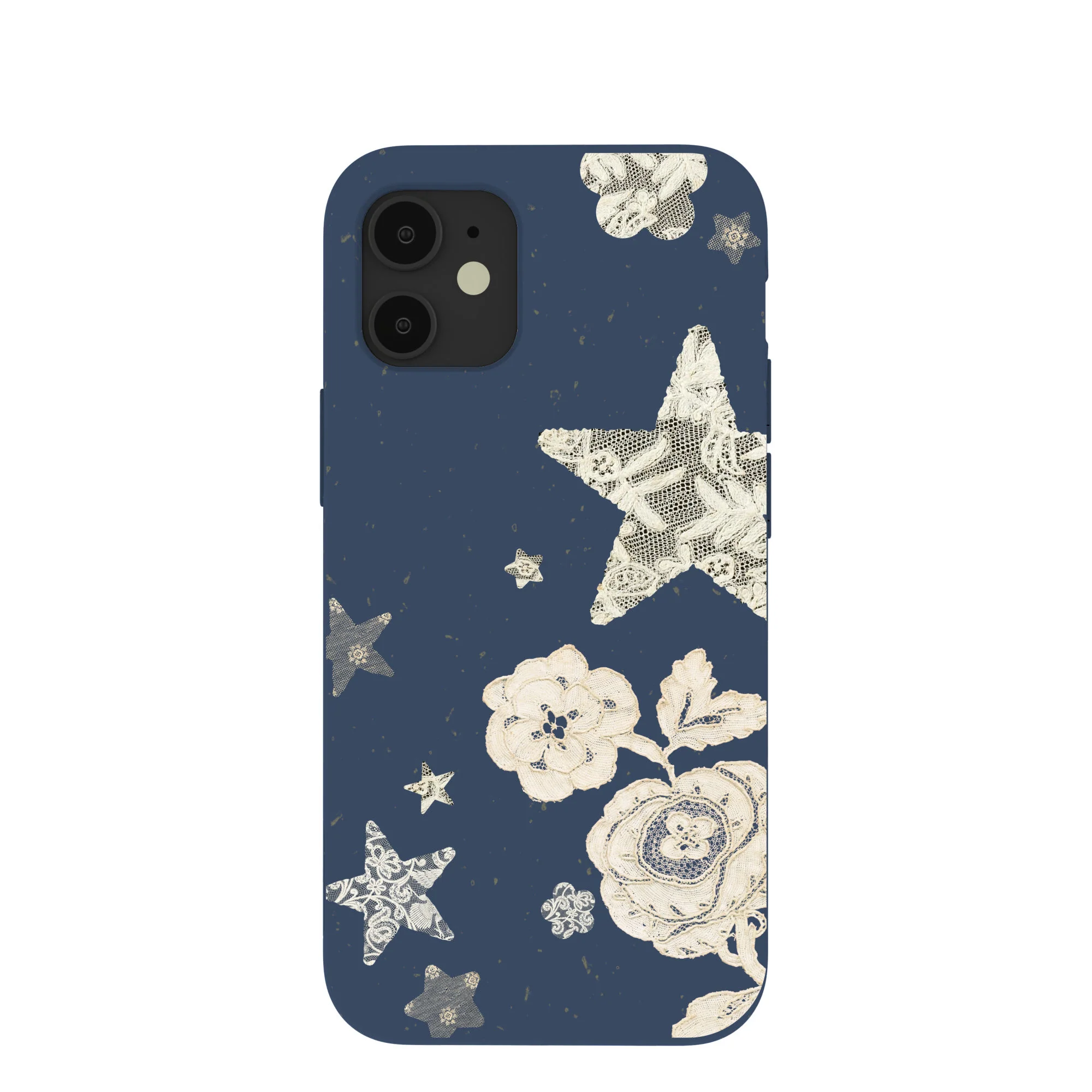 Navy Blue Romantic Lace iPhone 12 Mini Case