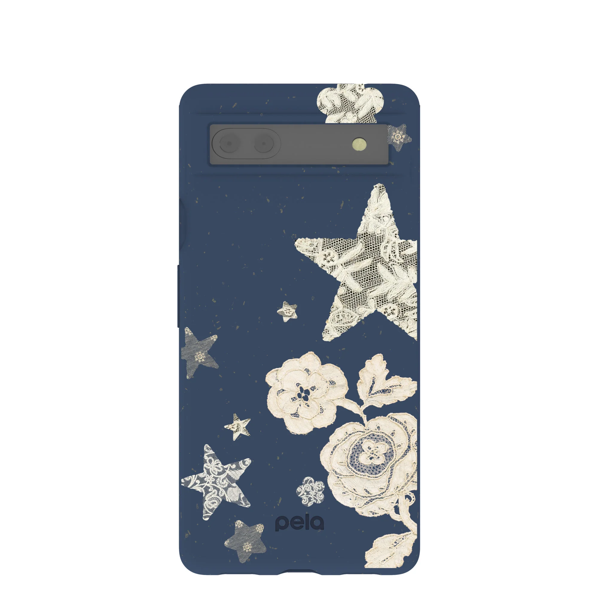 Navy Blue Romantic Lace Google Pixel 6a Case