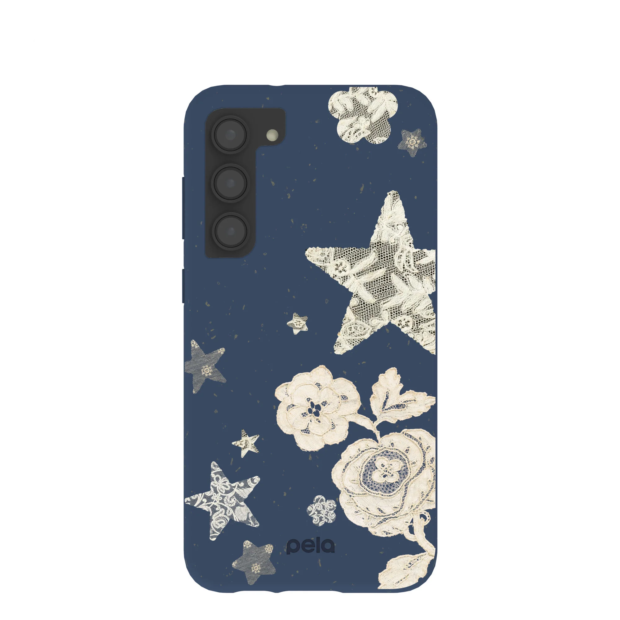 Navy Blue Romantic Lace Samsung Galaxy S23+(Plus) Case