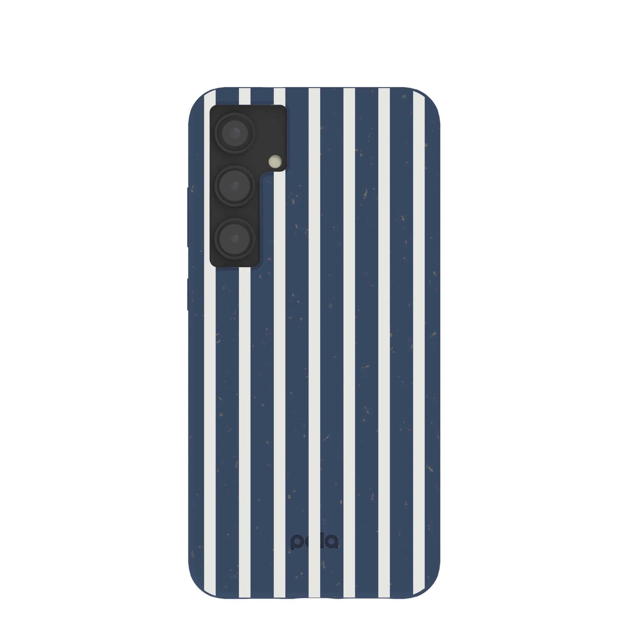 Navy Blue Sailor Stripes Vertical Samsung Galaxy S24+(Plus) Case