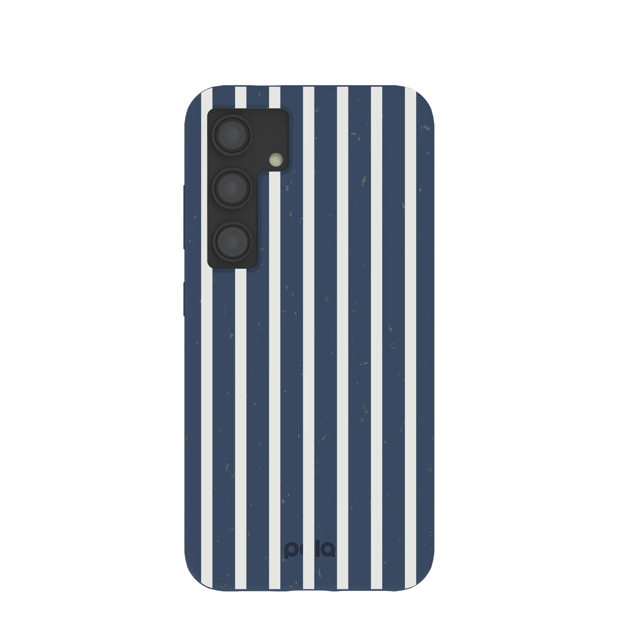 Navy Blue Sailor Stripes Vertical Samsung Galaxy S24 Case