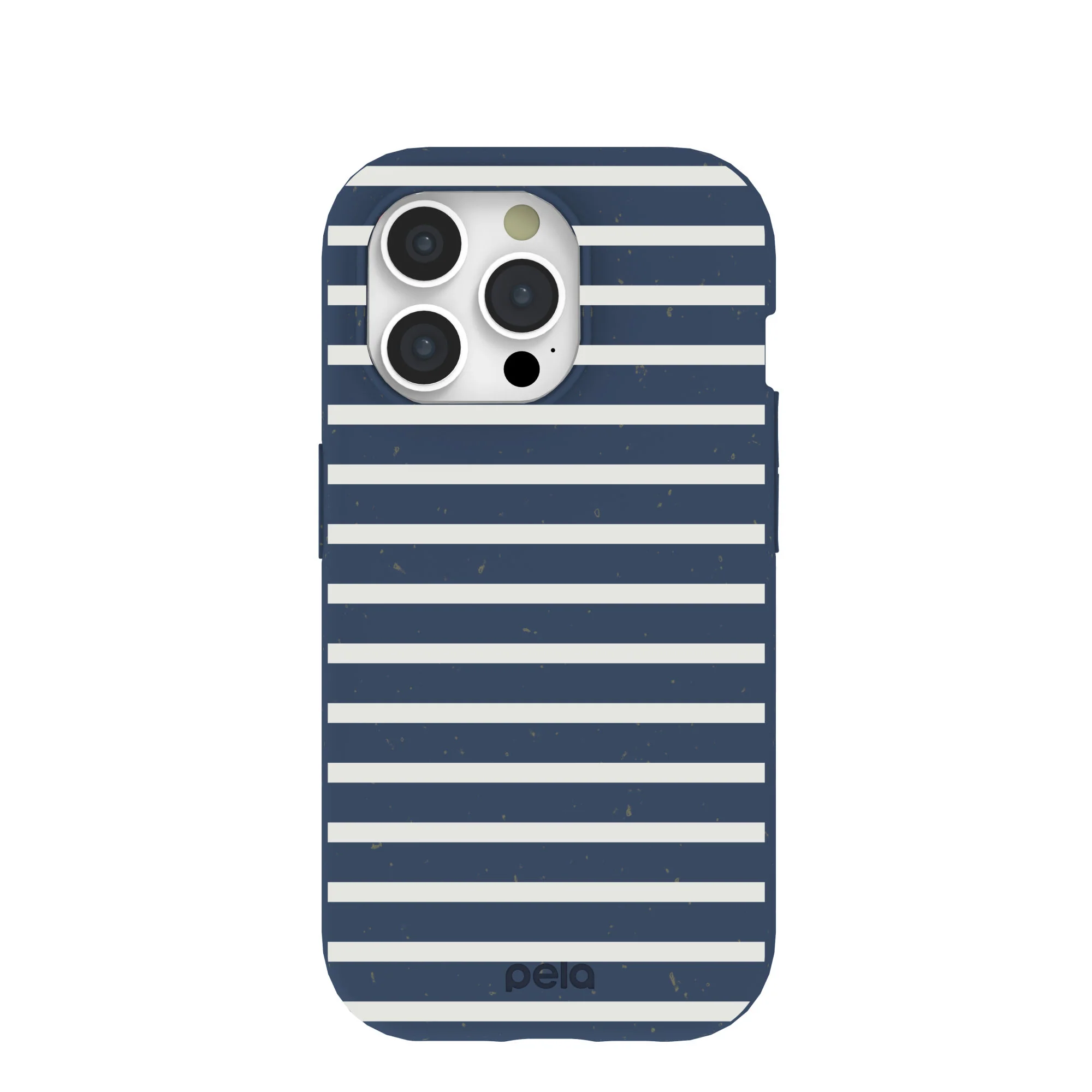 Navy Blue Sailor Stripes iPhone 15 Pro Case