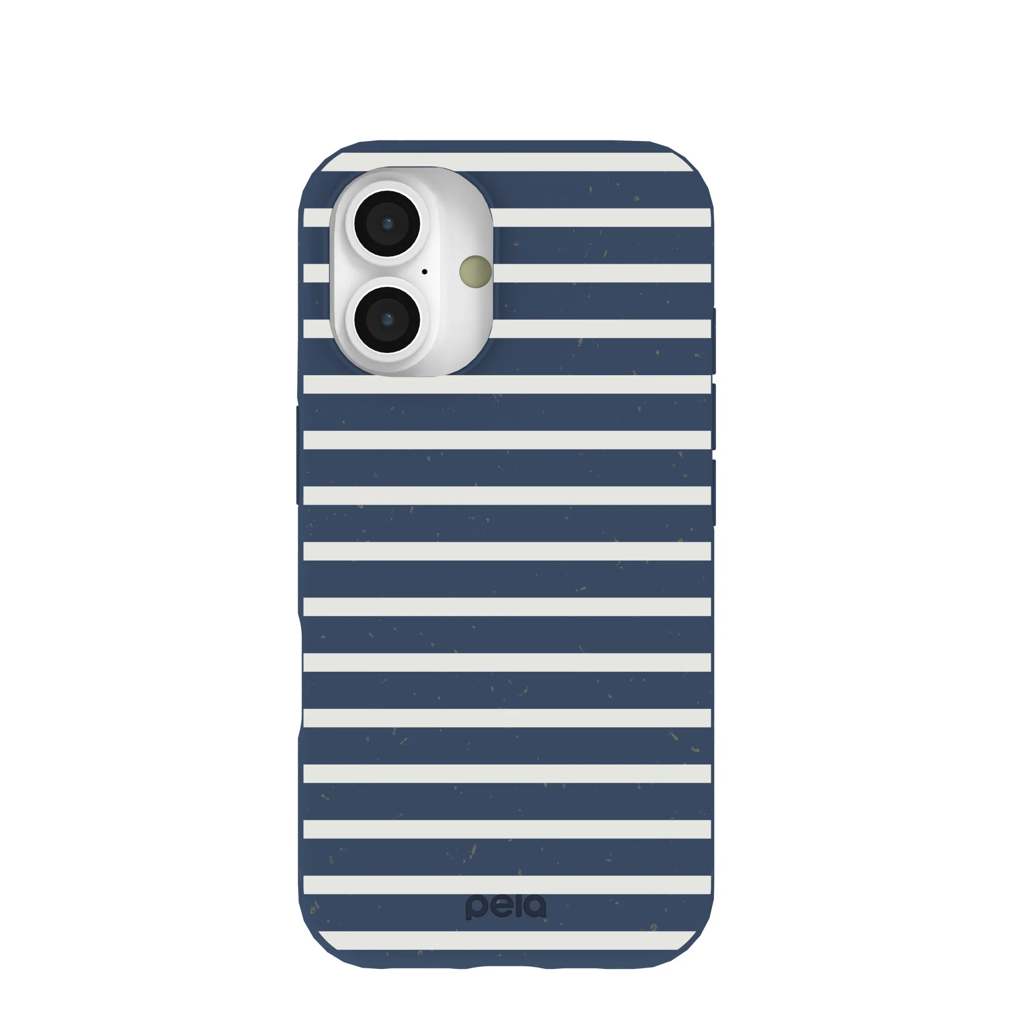 Navy Blue Sailor Stripes iPhone 16 Case