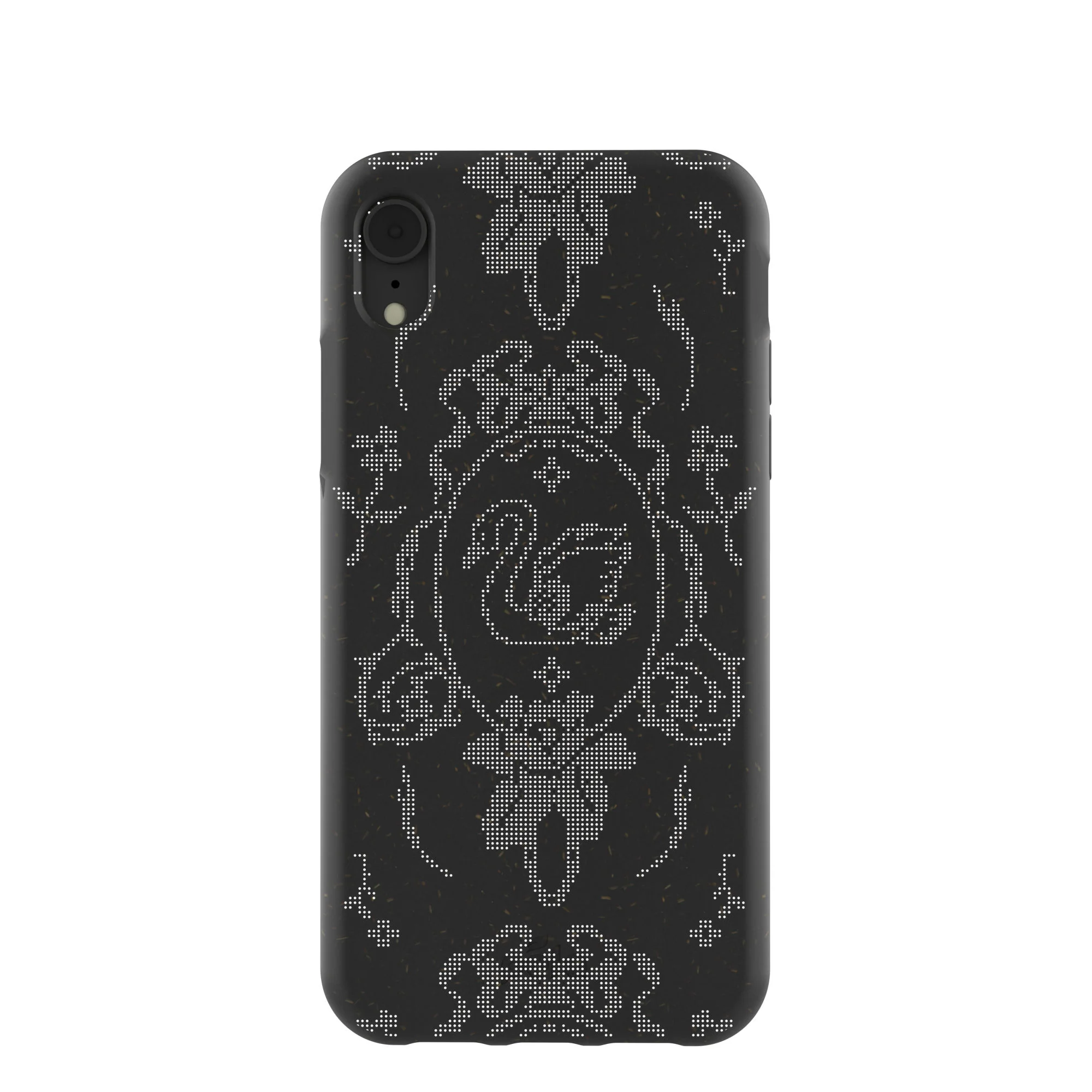 Black Studded Swan iPhone XR Case