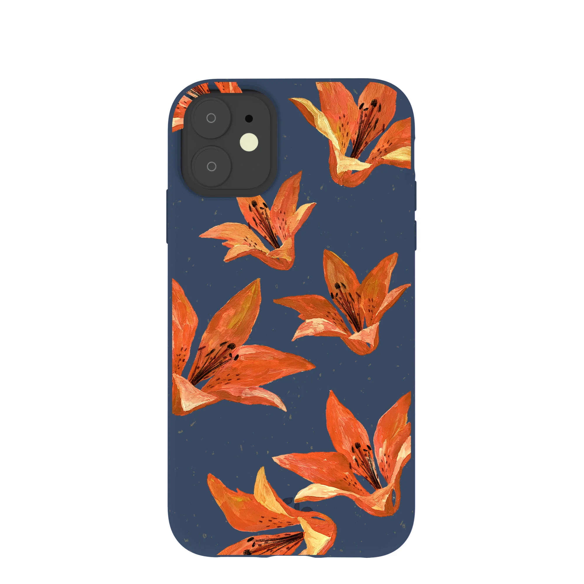 Navy Blue Tiger Lily iPhone 11 Case