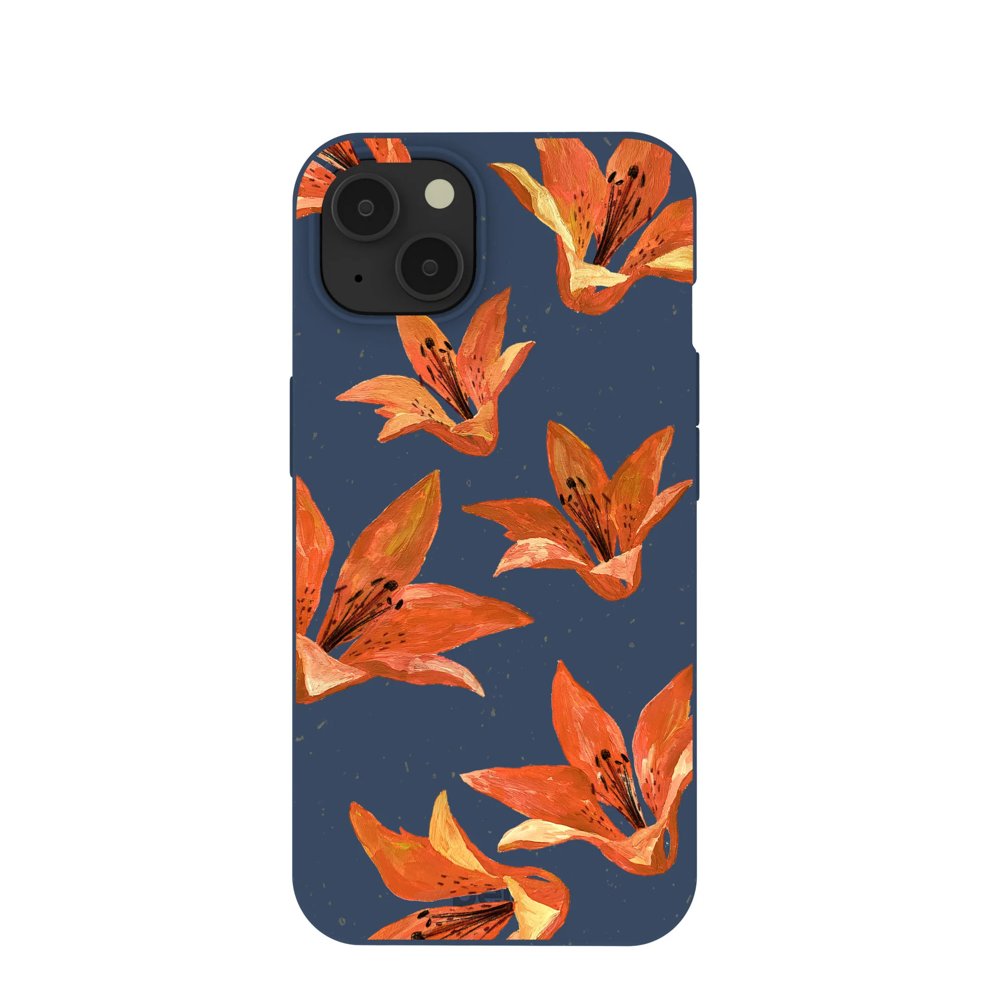 Navy Blue Tiger Lily iPhone 13 Case