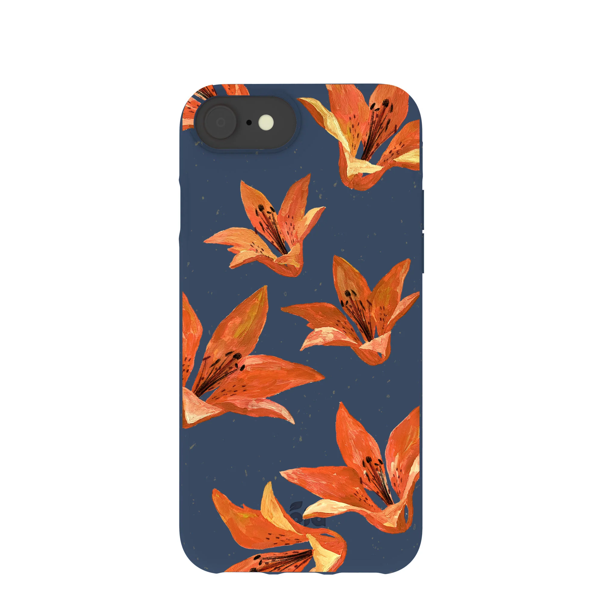 Navy Blue Tiger Lily iPhone 6/6s/7/8/SE Case