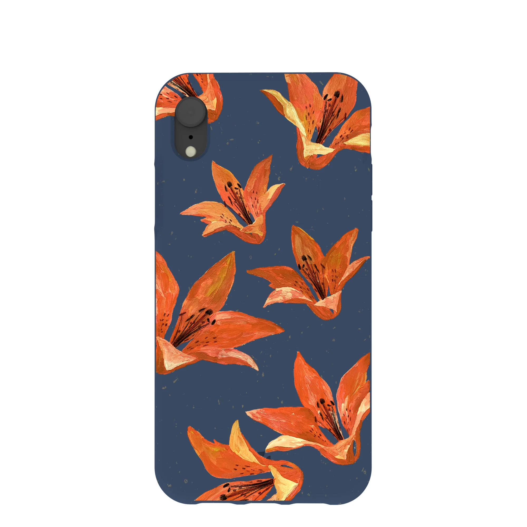 Navy Blue Tiger Lily iPhone XR Case