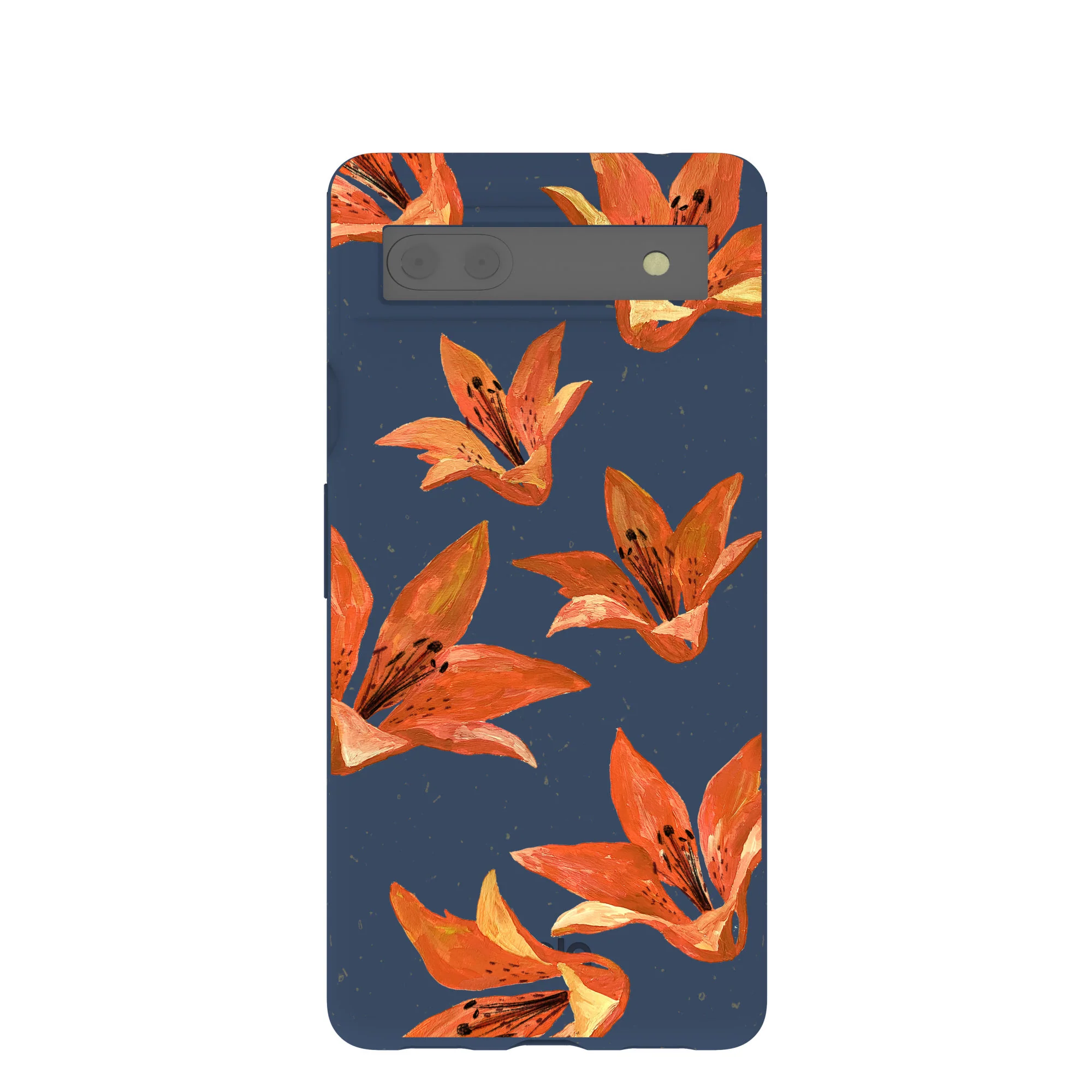Navy Blue Tiger Lily Google Pixel 6a Case