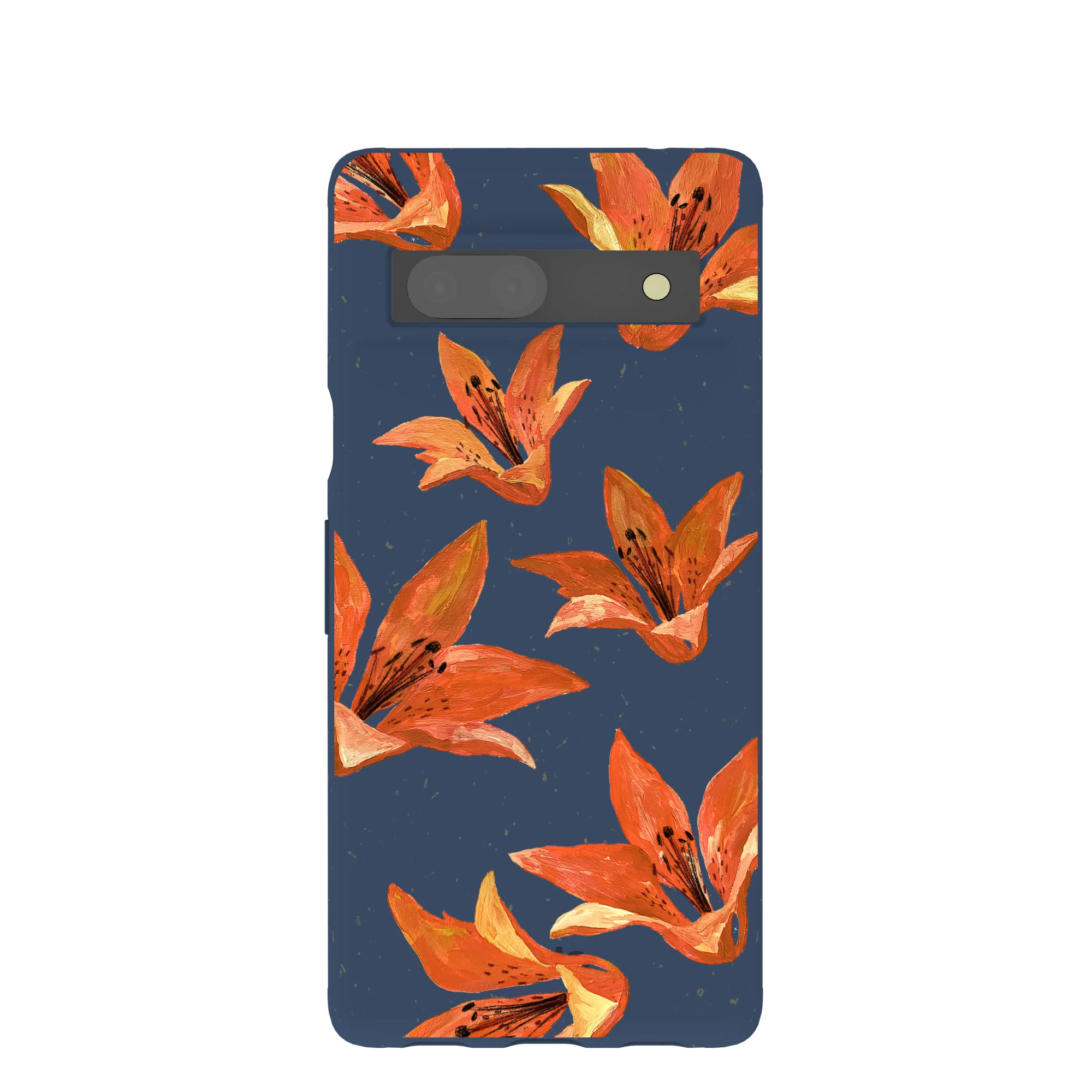 Navy Blue Tiger Lily Google Pixel 7a Case