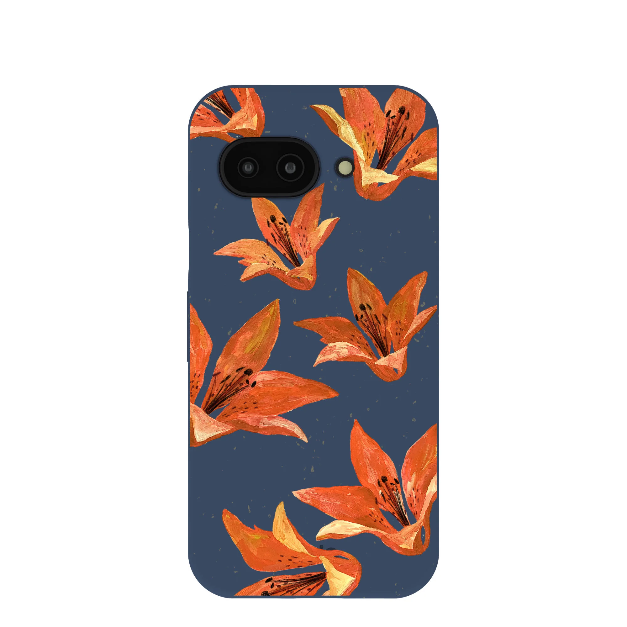 Navy Blue Tiger Lily Google Pixel 9a Case