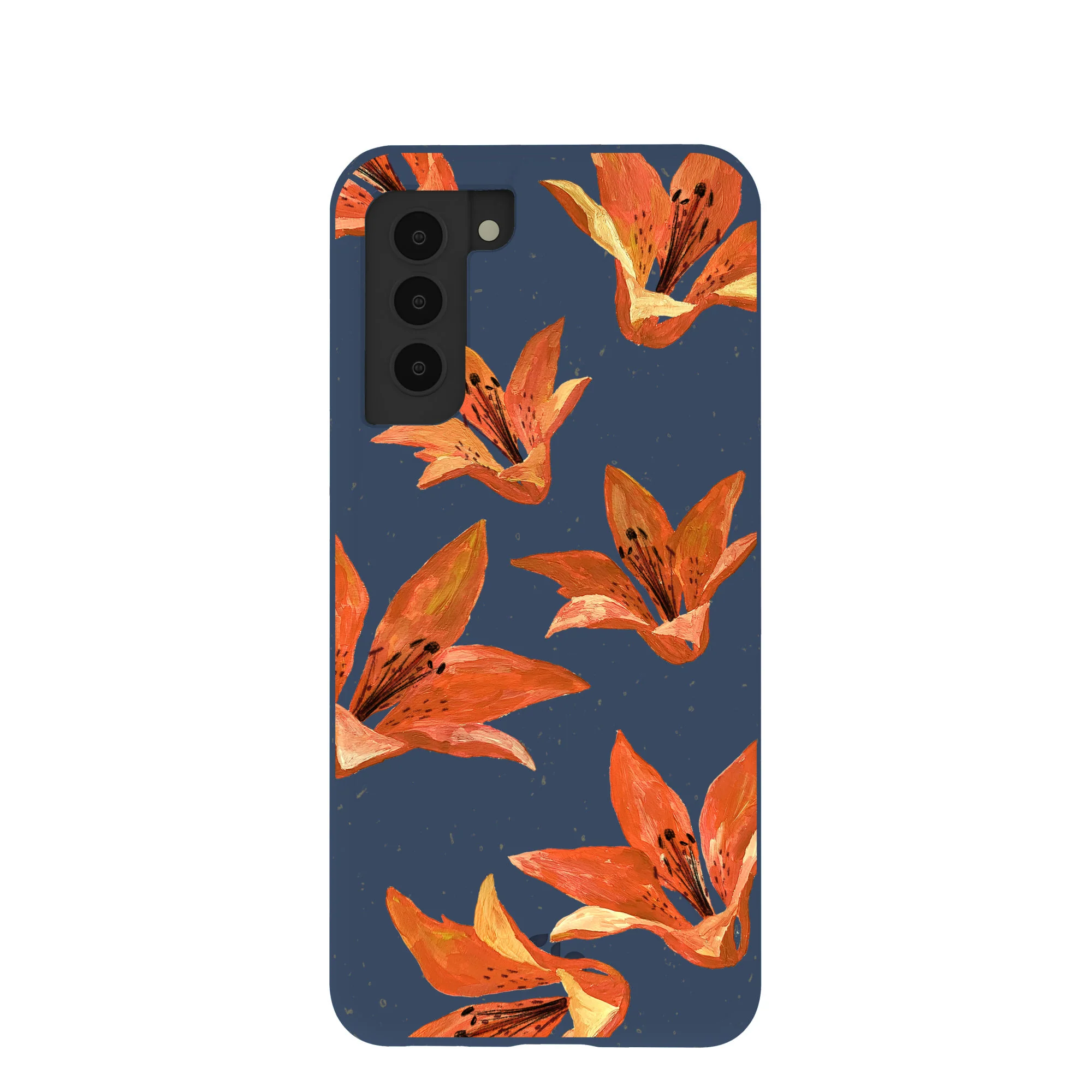 Navy Blue Tiger Lily Samsung Galaxy S21 Case