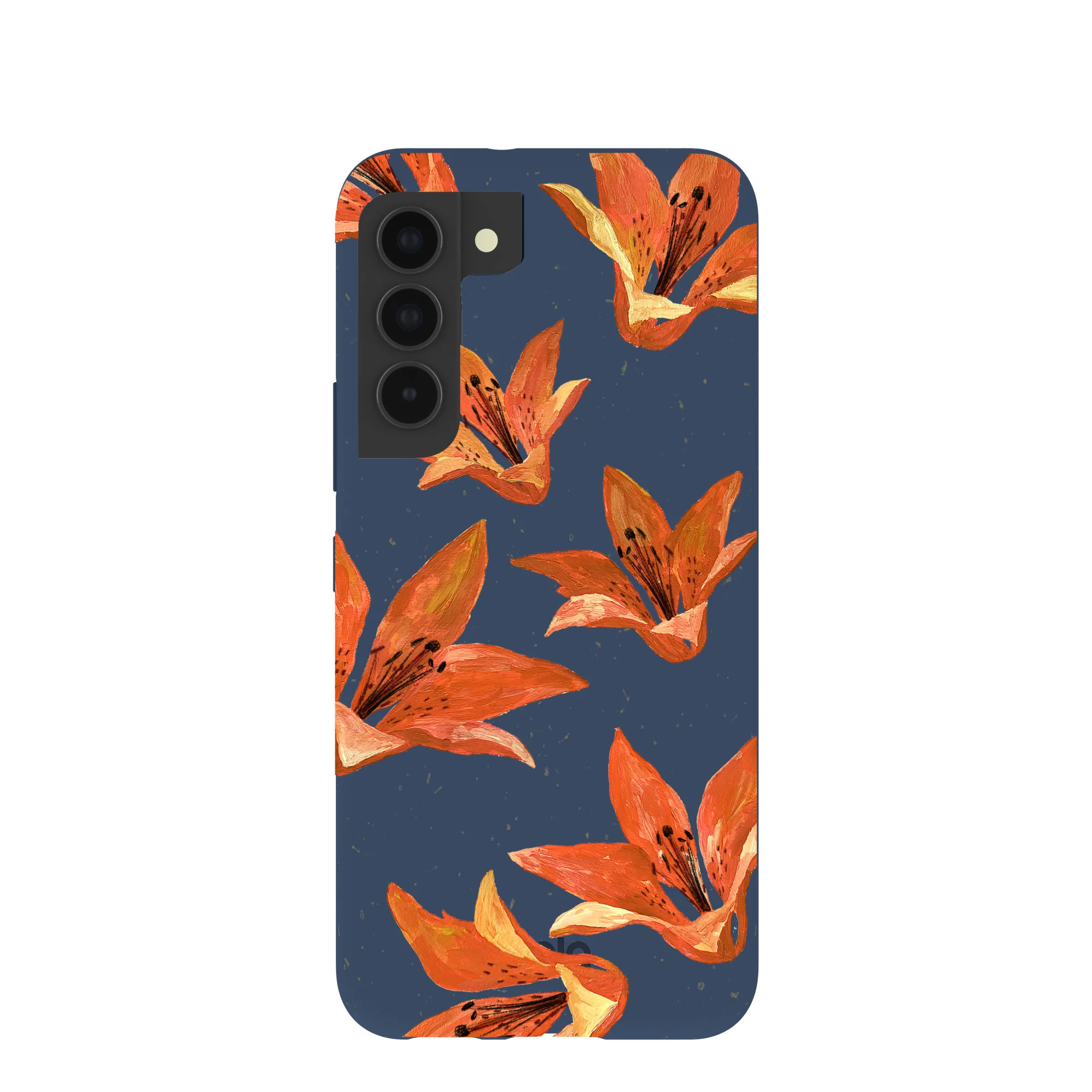 Navy Blue Tiger Lily Samsung Galaxy S22 Case