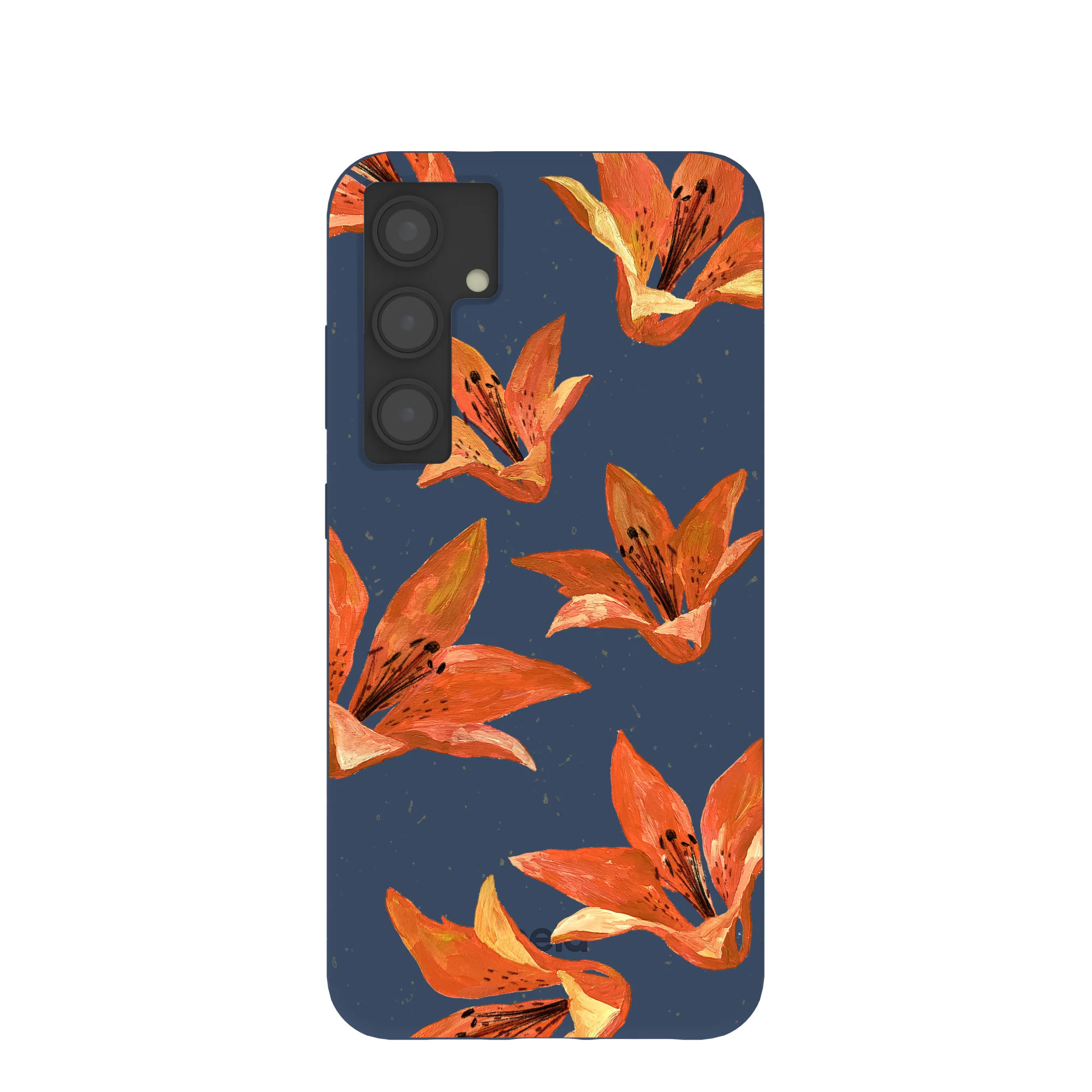 Navy Blue Tiger Lily Samsung Galaxy S24+(Plus) Case