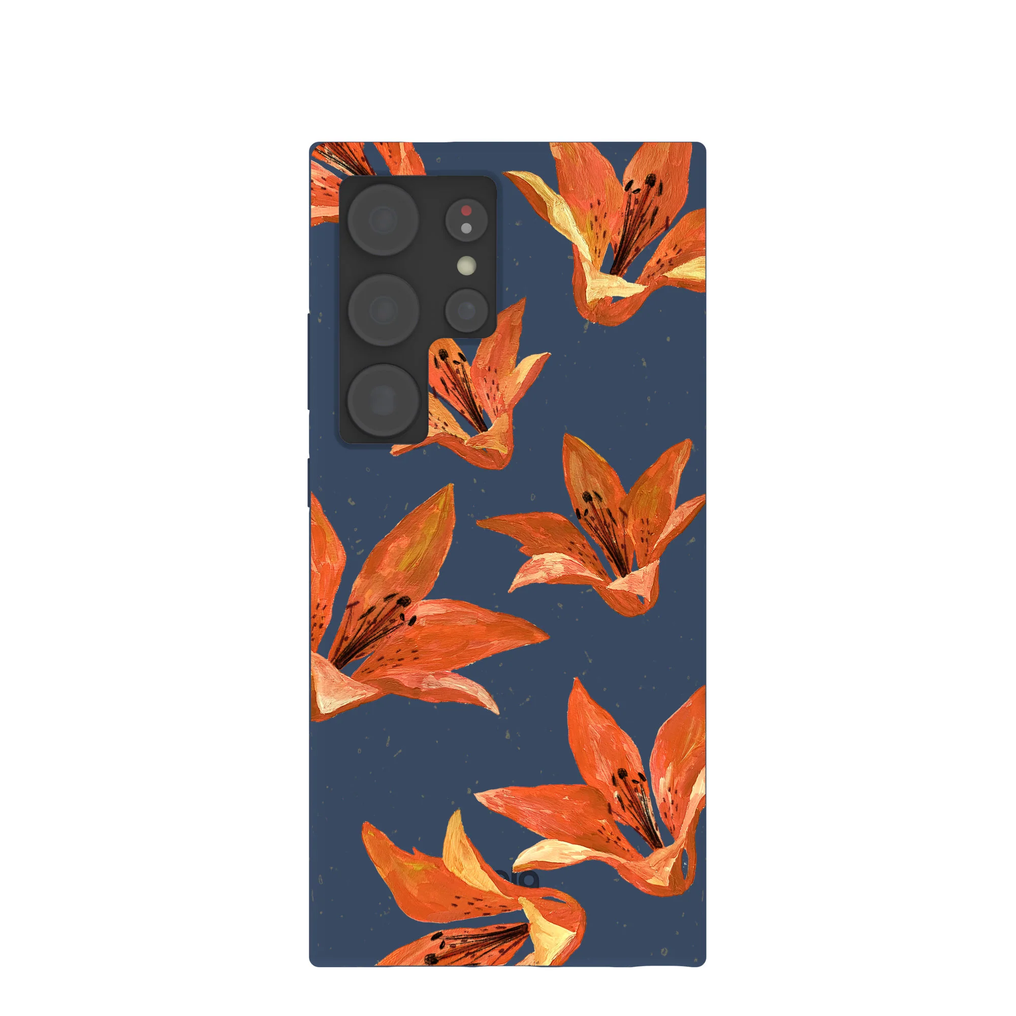 Navy Blue Tiger Lily Samsung Galaxy S24 Ultra Case