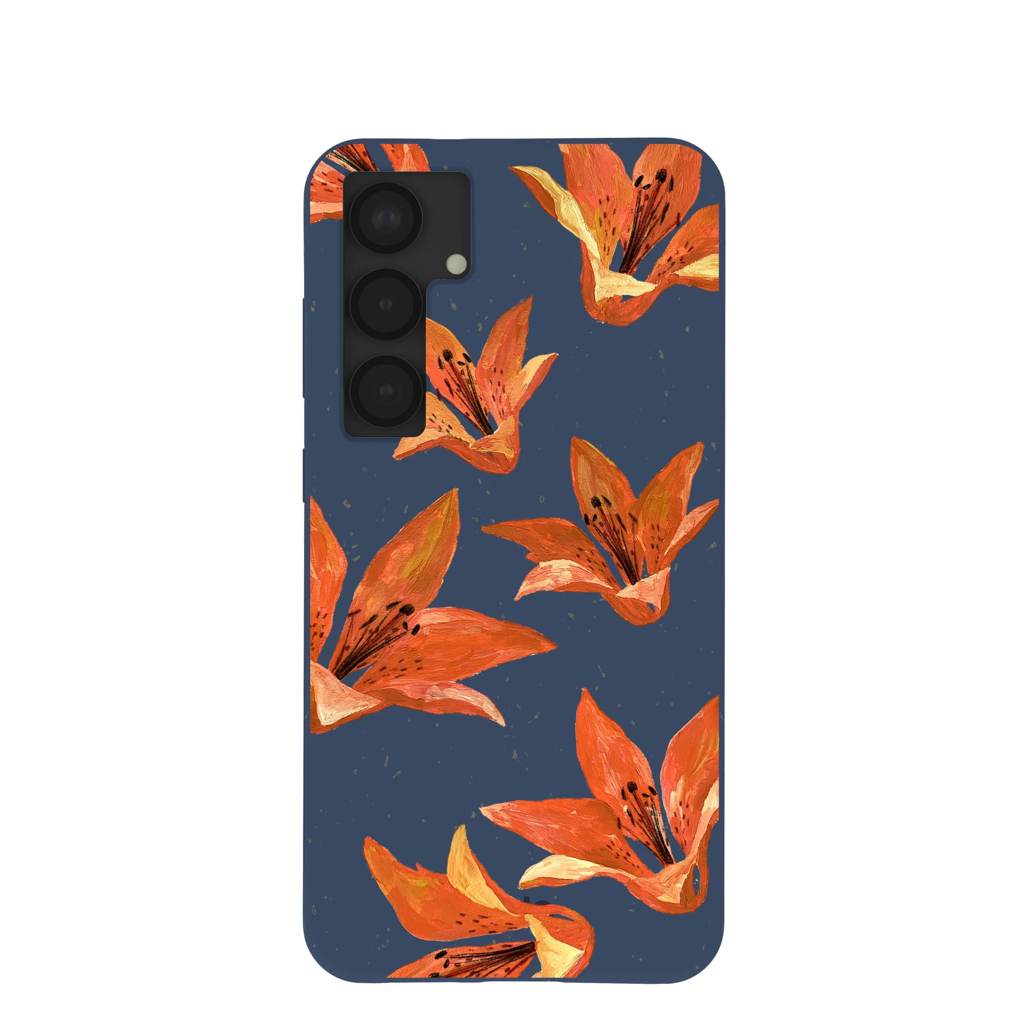 Navy Blue Tiger Lily Samsung Galaxy S25+(Plus) Case