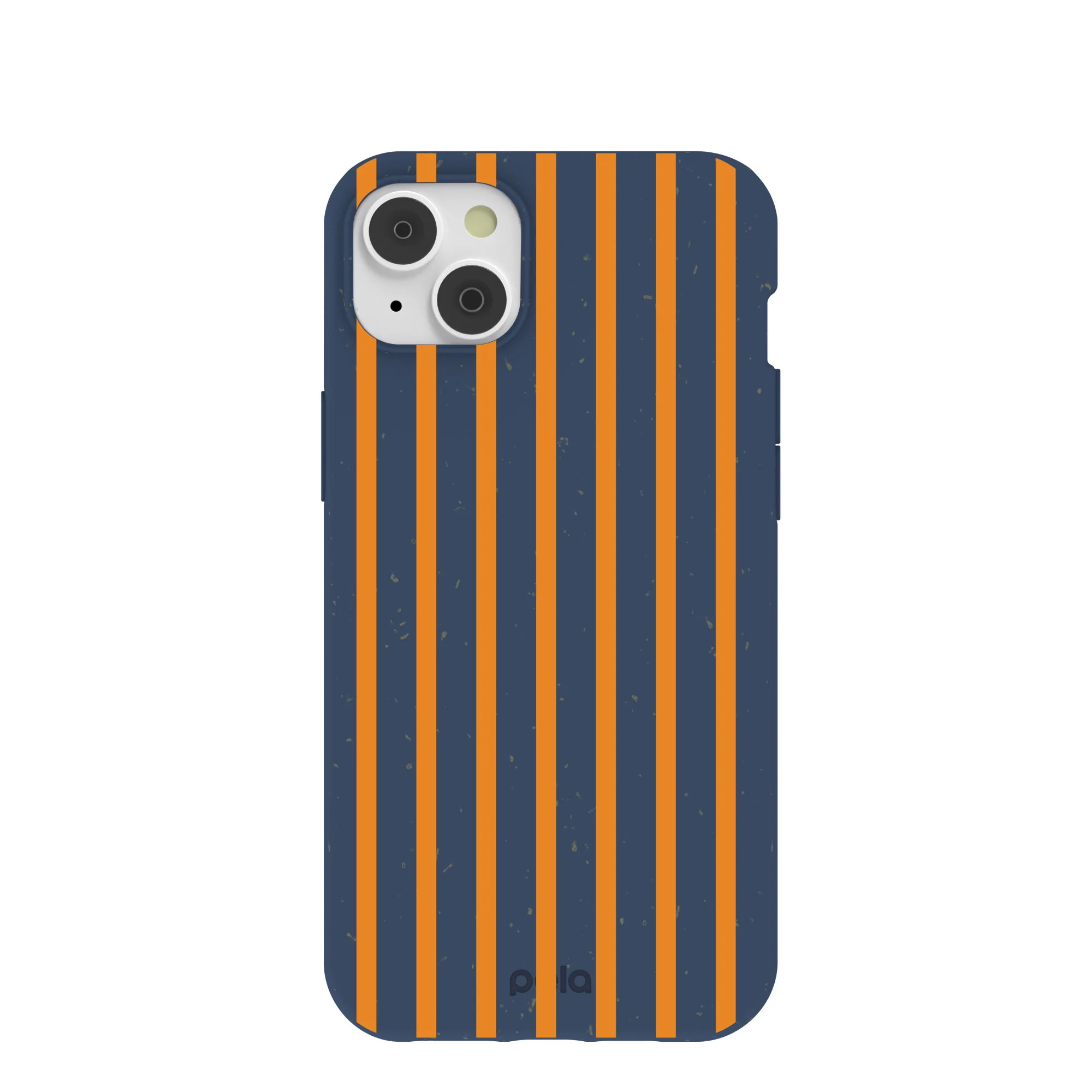 Navy Blue Tiger Tail Stripes iPhone 14 Plus Case