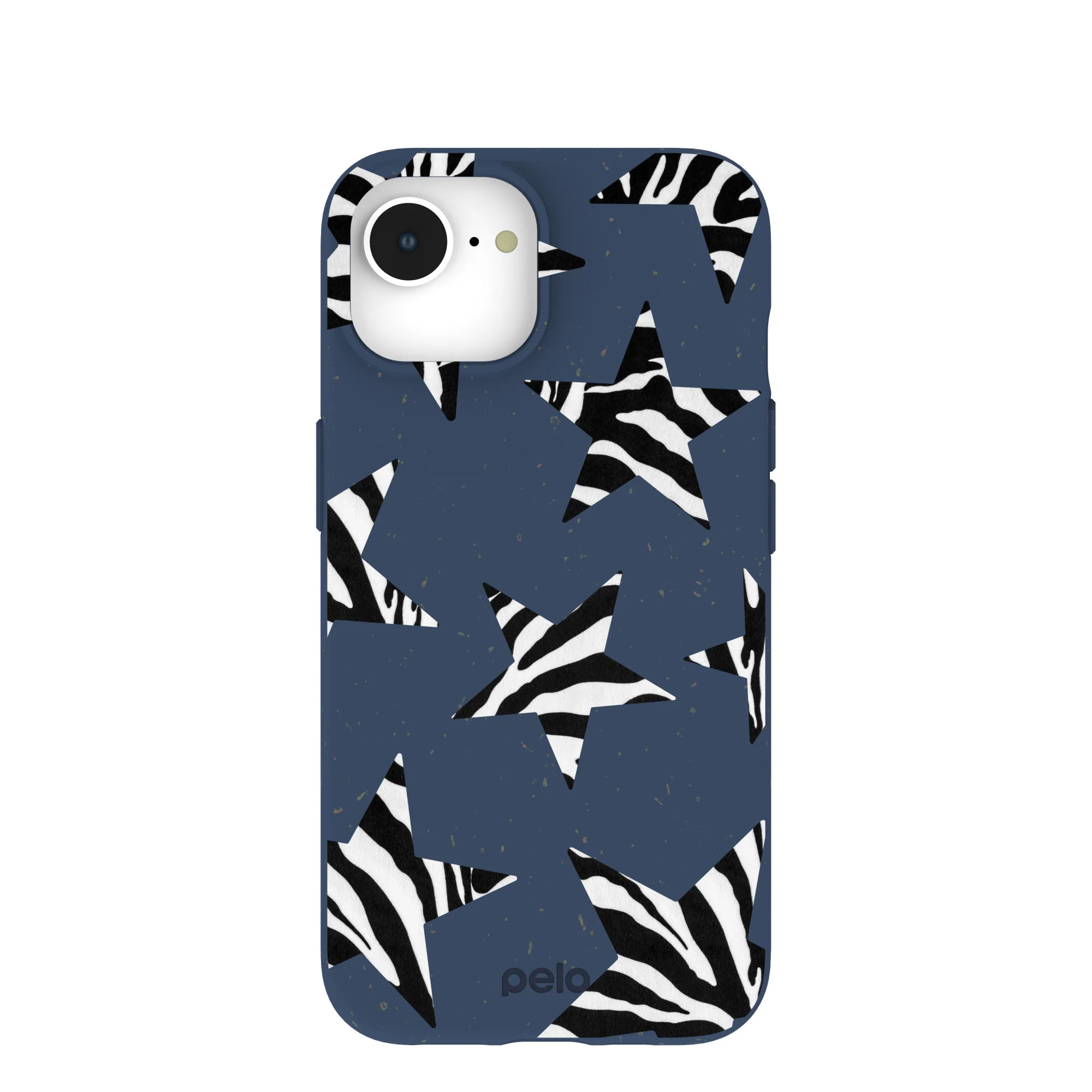 Navy Blue Zebra Stars iPhone 16e/17e Case