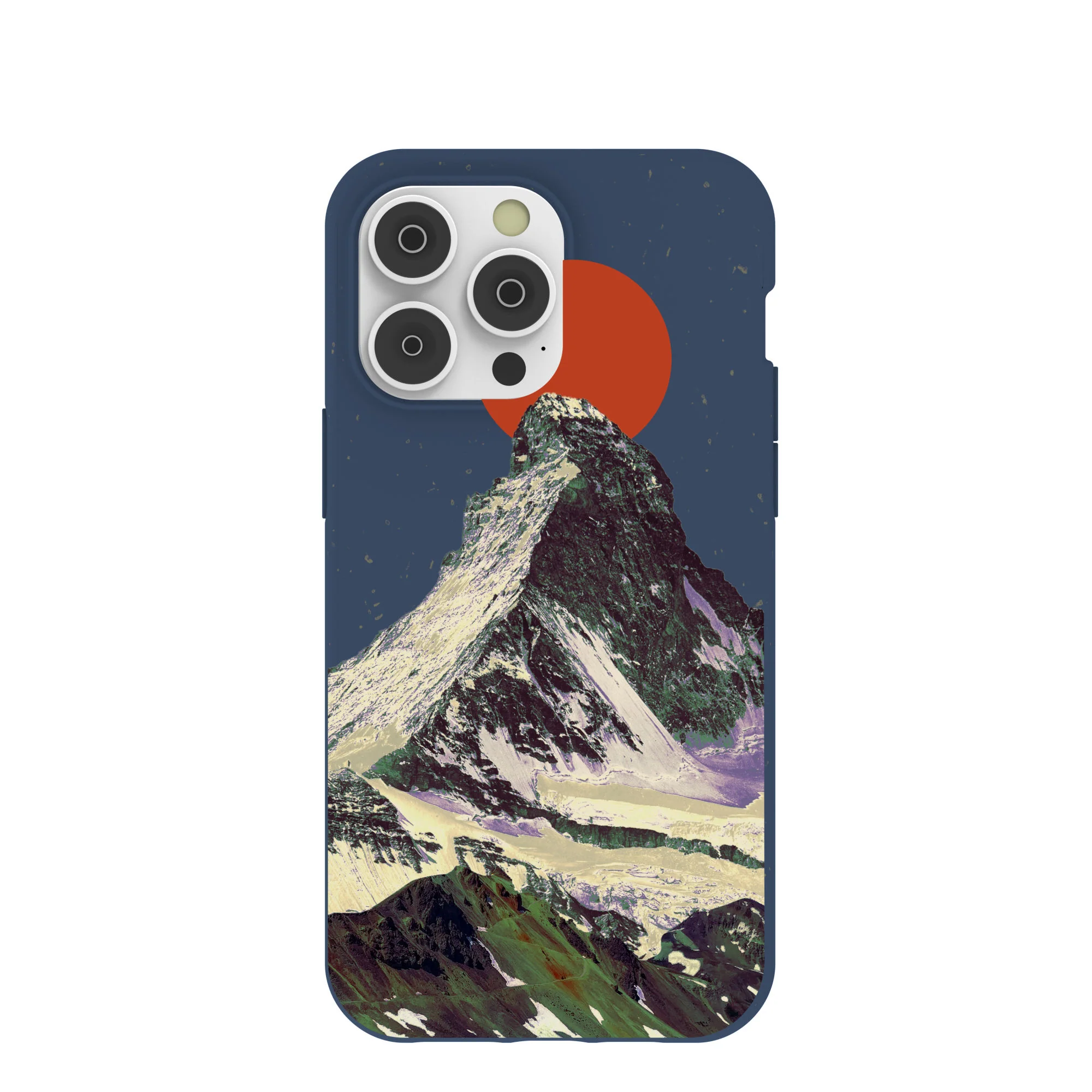 Navy Blue Zenith Sun iPhone 14 Pro Max Case